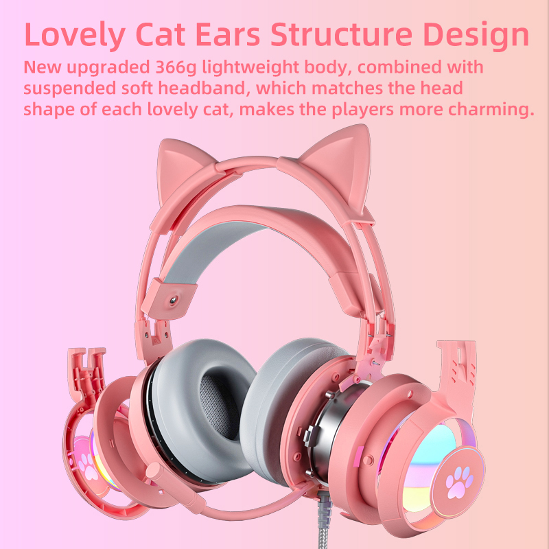 Pink Gaming Headset for PC, PS - Gaming Headset Rgb ulasan dan harga