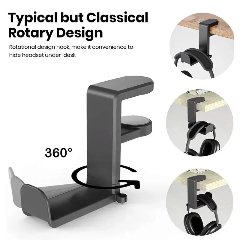 No Punch Table Clip Hook Earph - Headphone Stand Desk ulasan dan harga