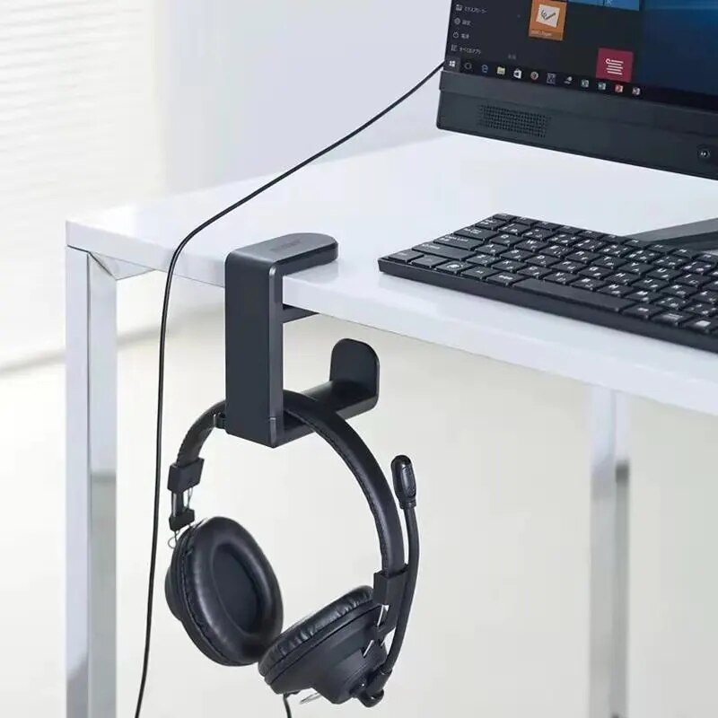 No Punch Table Clip Hook Earph - Headphone Stand Desk ulasan dan harga